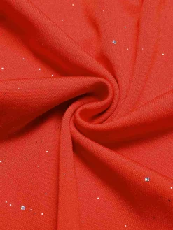 Clearance Retro Stage 1960s Ruffled Open Back Suspender Dress Red