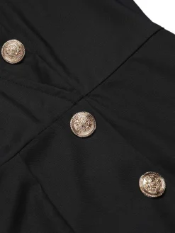 New Retro Stage Red 1950s Sleeveless Buttoned Solid Jumpsuit