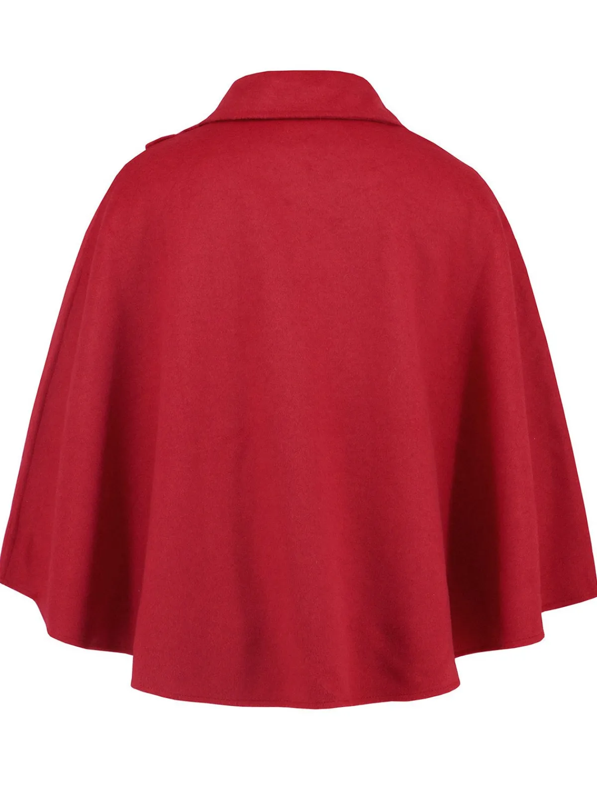 Best Retro Stage Red 1950s Solid Lapel Cloak Coat
