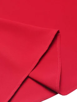 Outlet Retro Stage 1940s Solid Laye Suspender Skirt Red