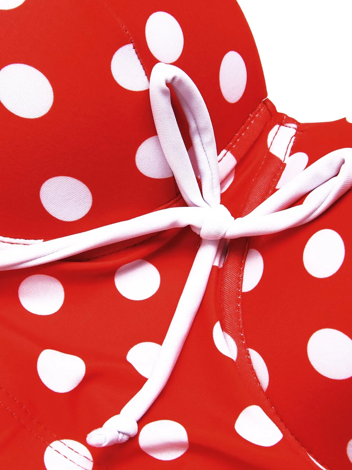 New Retro Stage 1950s Strap Polka Dot Bikini Set Red
