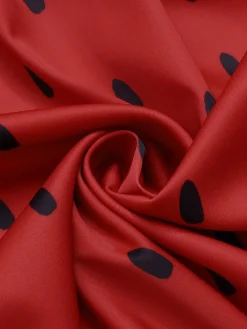 Outlet Retro Stage 1950s Strawberry Seed Straps Dress Red