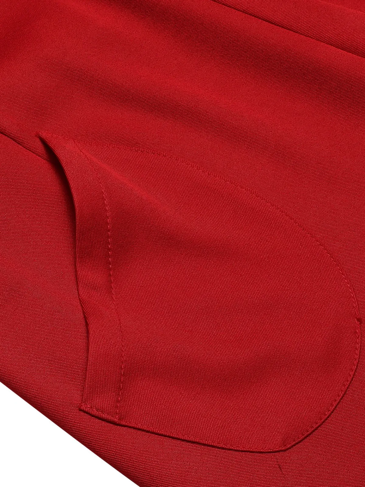 Clearance Retro Stage 1970s Suspender Wide-Leg Solid Pants Red