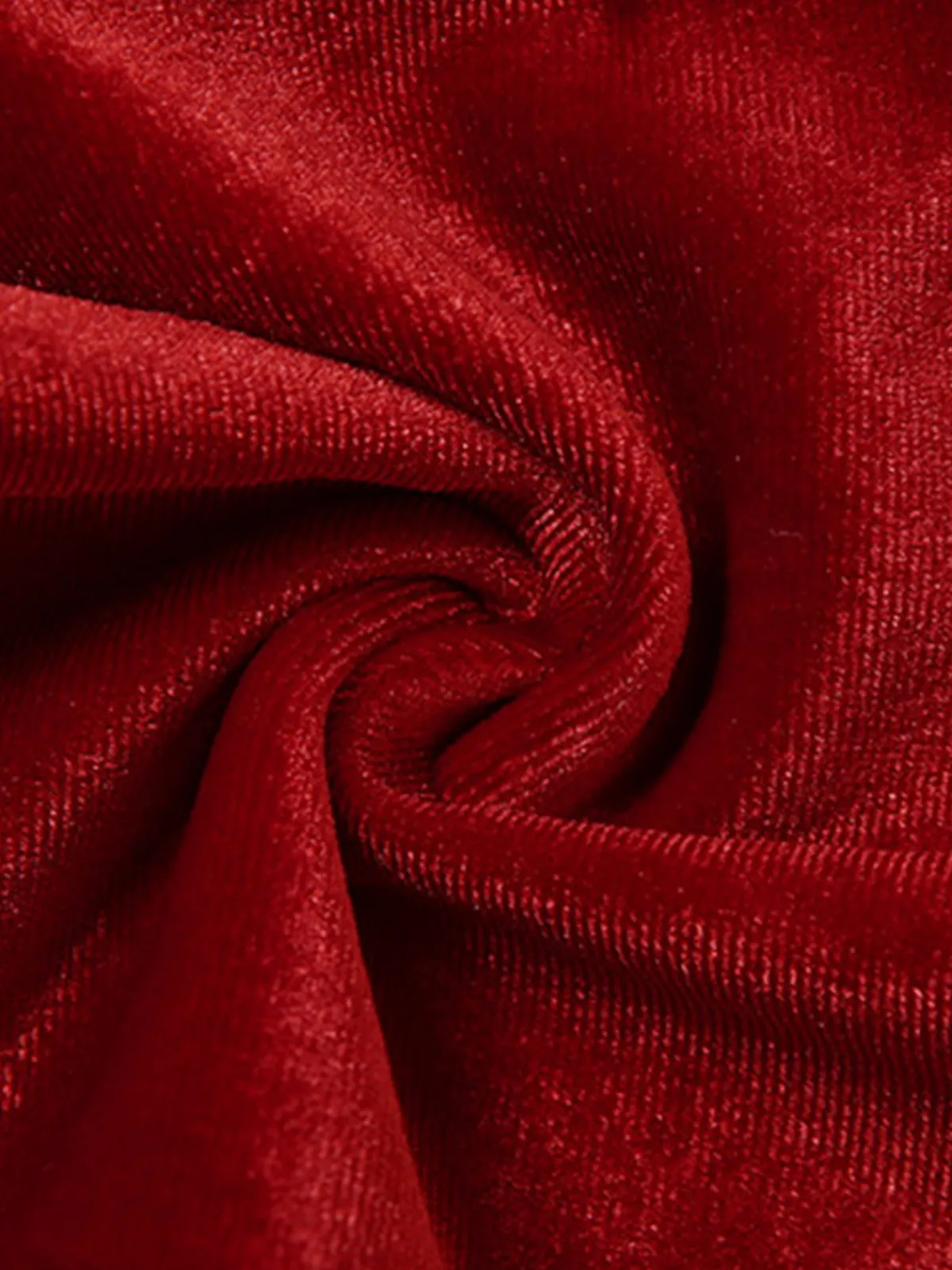 New Retro Stage Red 1930s Velvet Lace Mermaid Skirt Deep Red