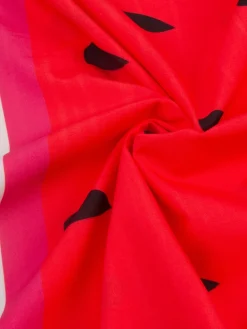Best Retro Stage 1950s Watermelon Patchwork Dress Red