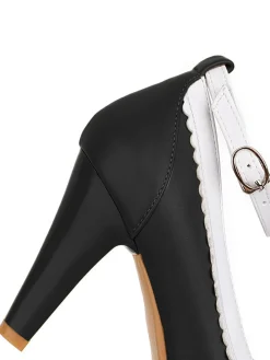 Fashion Retro Stage Retro Ankle Strap High Heels Shoes
