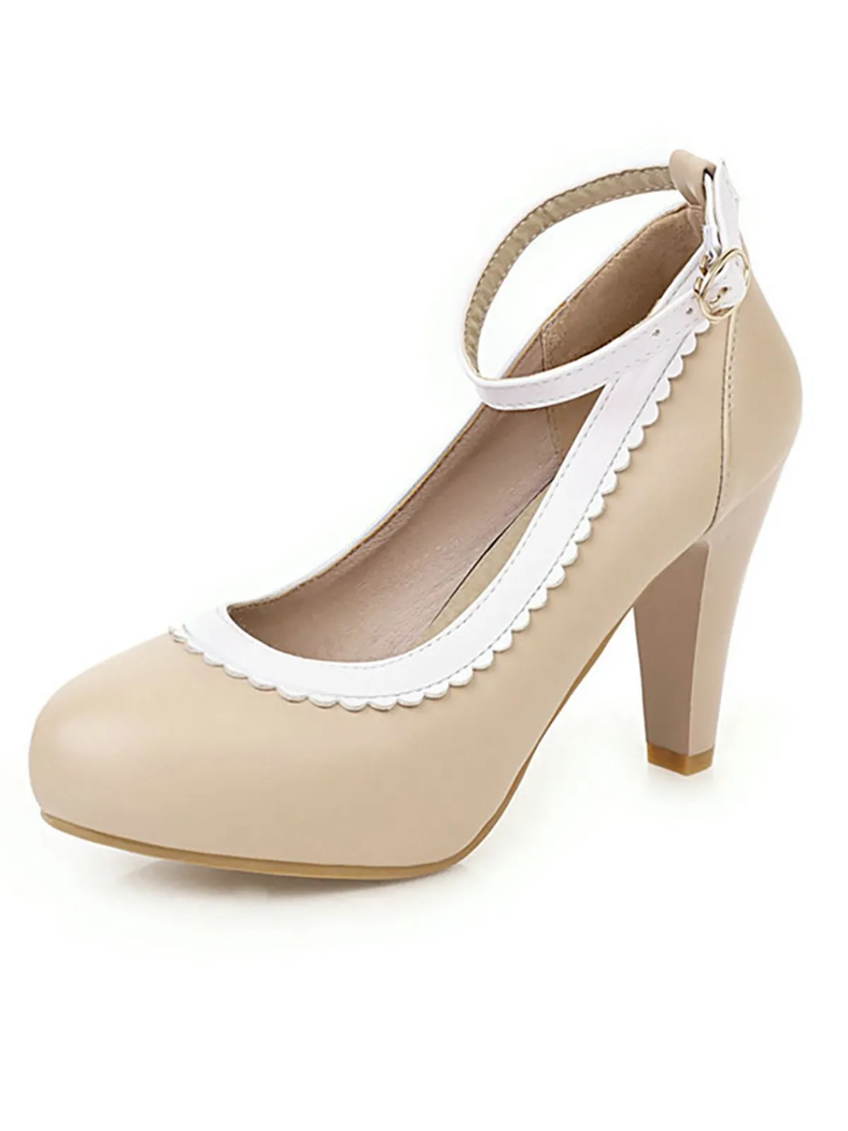 Fashion Retro Stage Retro Ankle Strap High Heels Shoes