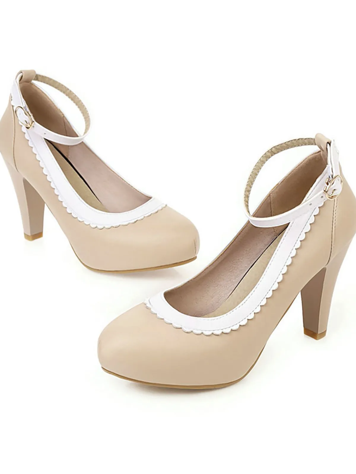Fashion Retro Stage Retro Ankle Strap High Heels Shoes