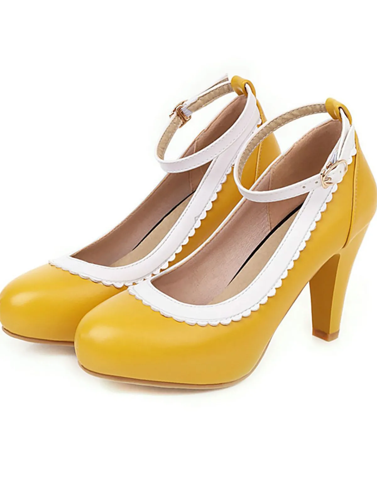 New Retro Stage Retro Ankle Strap High Heels Shoes