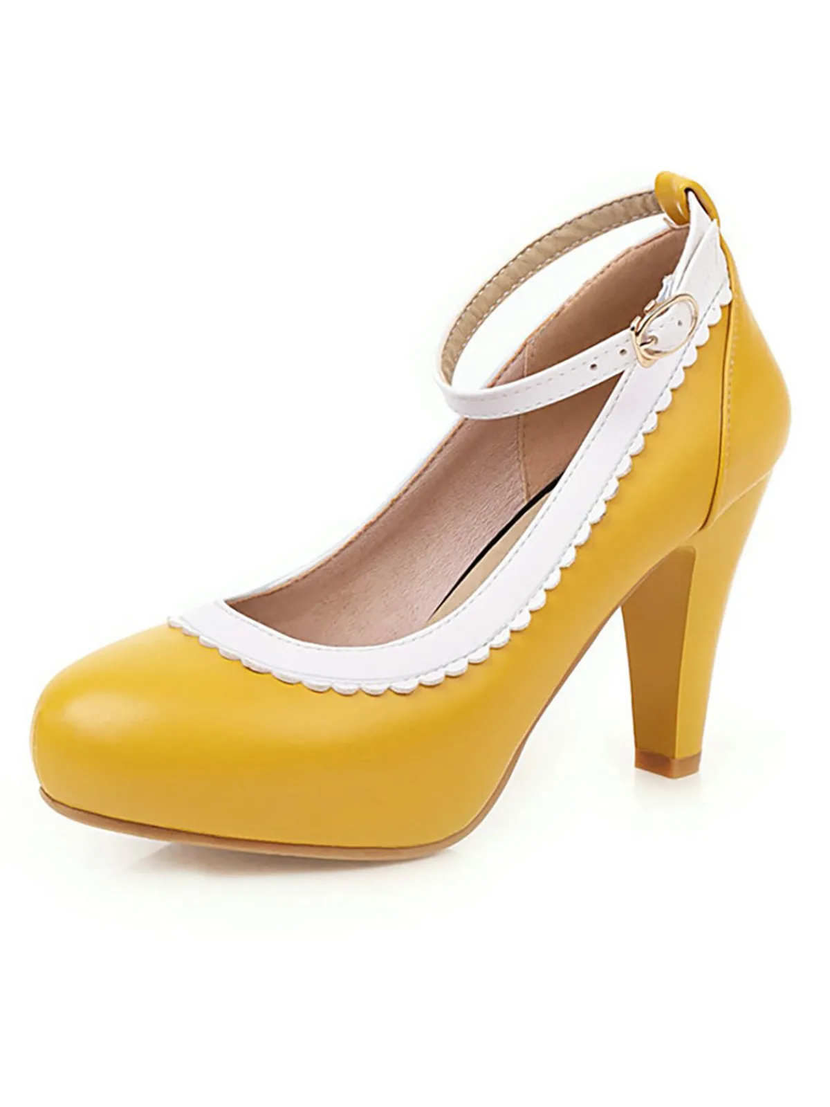 New Retro Stage Retro Ankle Strap High Heels Shoes