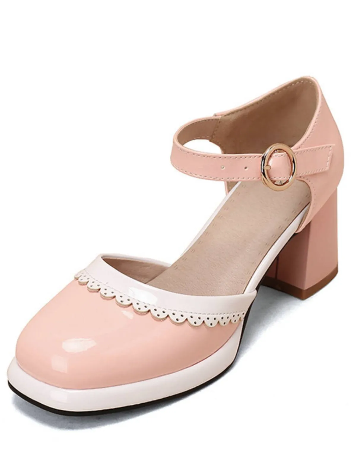 Discount Retro Stage Retro Ankle Strap High Heels Shoes