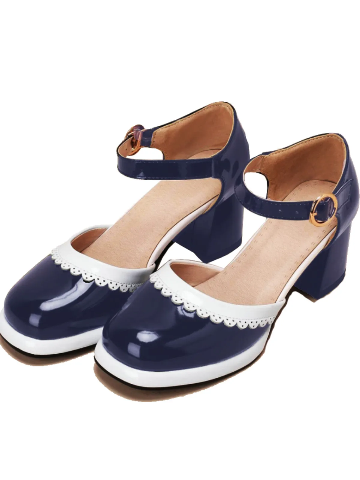 Discount Retro Stage Retro Ankle Strap High Heels Shoes