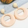 Sale Retro Stage Retro Apricot Plastic Hoop Earrings