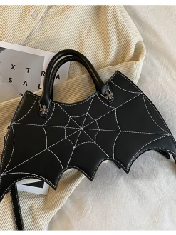 Hot Retro Stage Retro Black Halloween Spider Handbag
