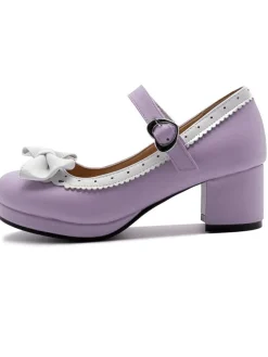 Discount Retro Stage Retro Bow Non-slip High Heel Shoes