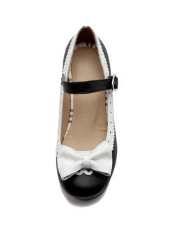 Discount Retro Stage Retro Bow Non-slip High Heel Shoes