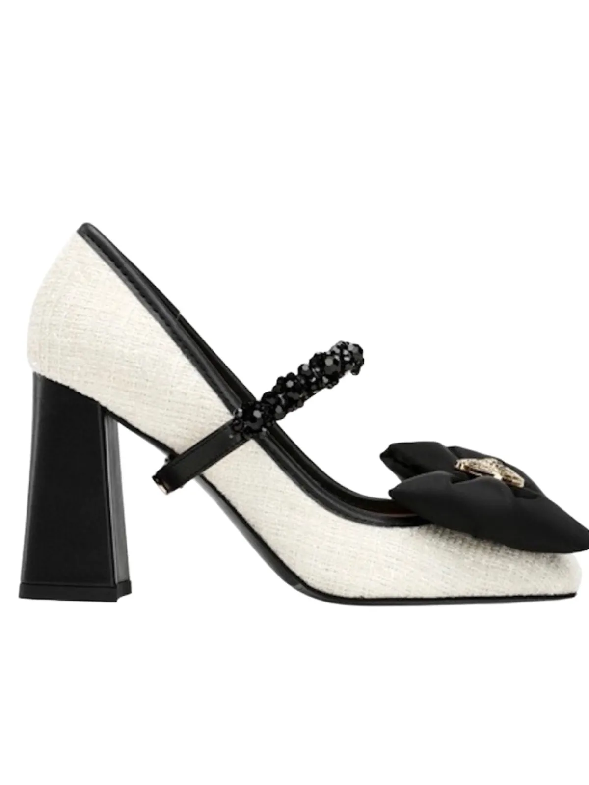 New Retro Stage Retro Bowknot Chunky Heels Mary Jane Shoes