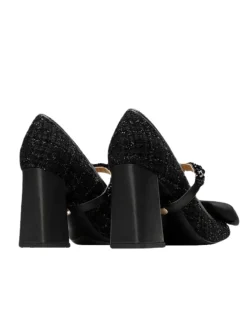 New Retro Stage Retro Bowknot Chunky Heels Mary Jane Shoes