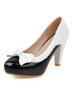 Fashion Retro Stage Retro Bowknot High Heels Shoes
