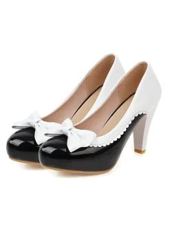 Clearance Retro Stage Retro Bowknot High Heels Shoes