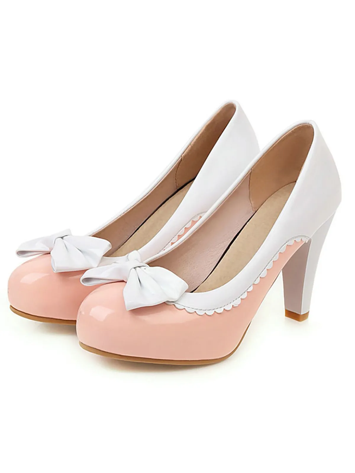 Best Retro Stage Retro Bowknot High Heels Shoes