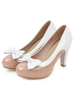 Best Retro Stage Retro Bowknot High Heels Shoes