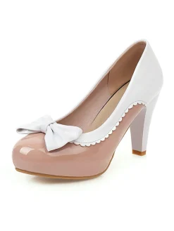 Best Retro Stage Retro Bowknot High Heels Shoes