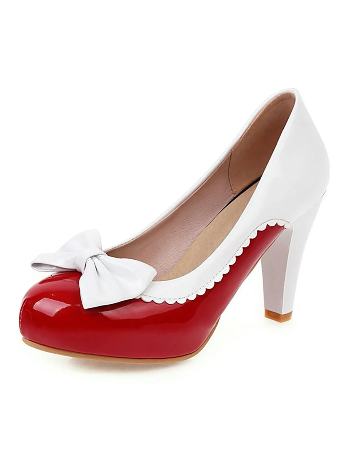 Best Retro Stage Retro Bowknot High Heels Shoes