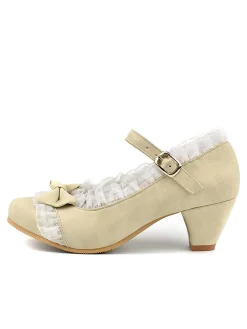 Clearance Retro Stage Retro Bowknot Lace High Heels Shoes
