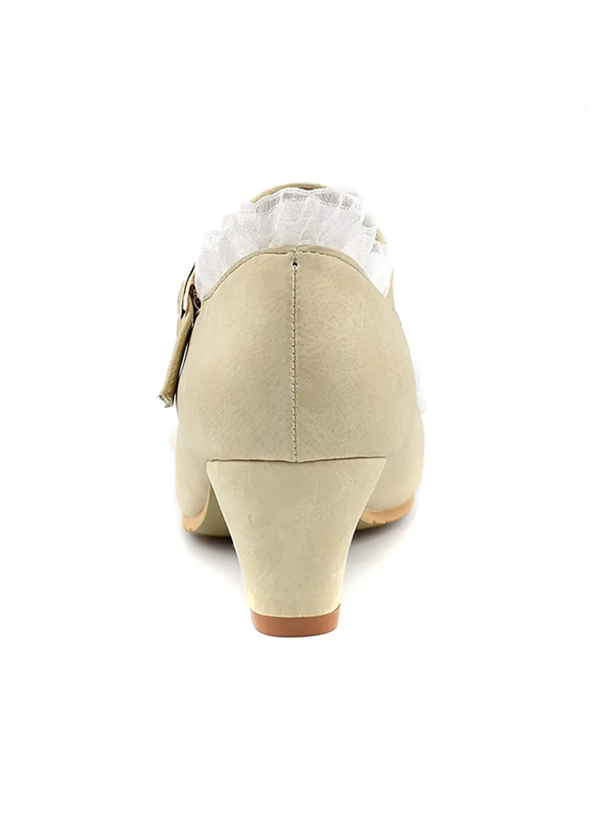 Clearance Retro Stage Retro Bowknot Lace High Heels Shoes