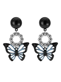 Online Retro Stage Retro Butterfly Shining Decorate Earrings