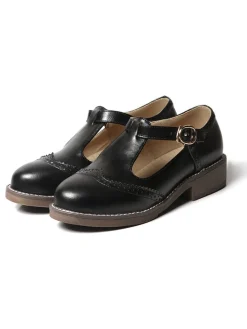 Fashion Retro Stage Retro Casual Buckle Thong Shoes