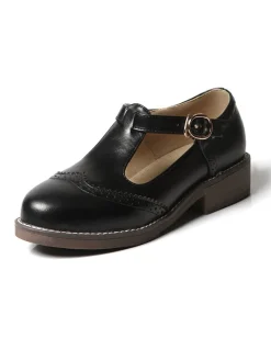 Fashion Retro Stage Retro Casual Buckle Thong Shoes