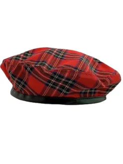 Outlet Retro Stage Retro Christmas Scottish Plaid Cotton Berets