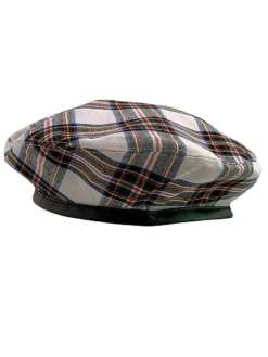 Outlet Retro Stage Retro Christmas Scottish Plaid Cotton Berets