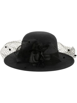 New Retro Stage Retro Flower Net Round Top Hat