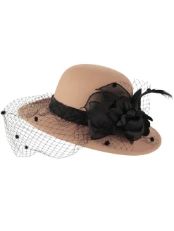 New Retro Stage Retro Flower Net Round Top Hat