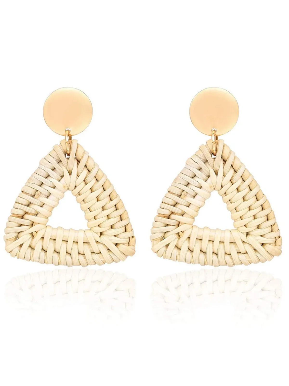 New Retro Stage Retro Geometric Beach Holiday Crocheted Earrings