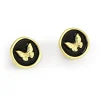 Hot Retro Stage Retro Gold Butterfly Alloy Earrings