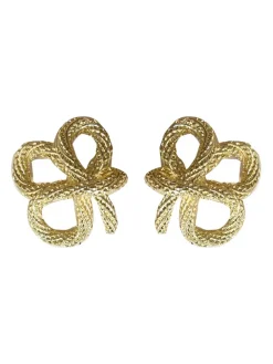 Online Retro Stage Retro Gold Knot Earrings