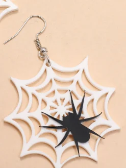 Outlet Retro Stage Retro Halloween Cobweb Drop Necklace