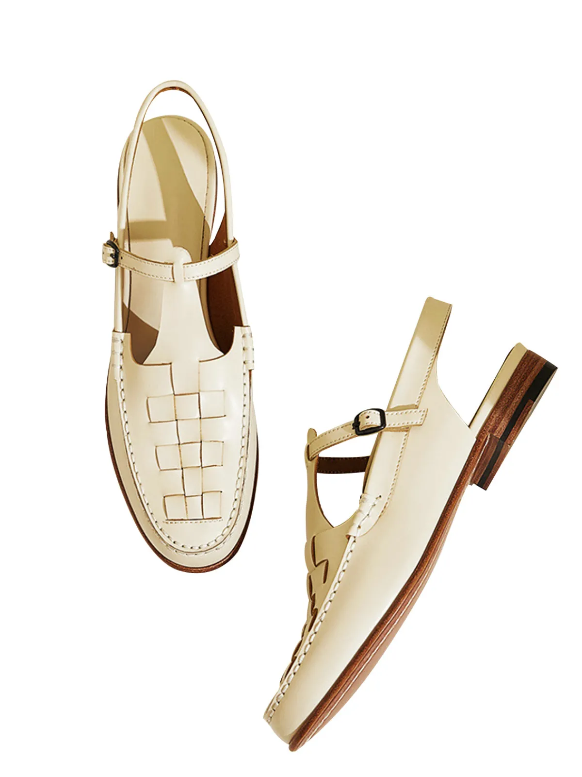 Hot Retro Stage Retro Handwoven Toe Roman Sandals
