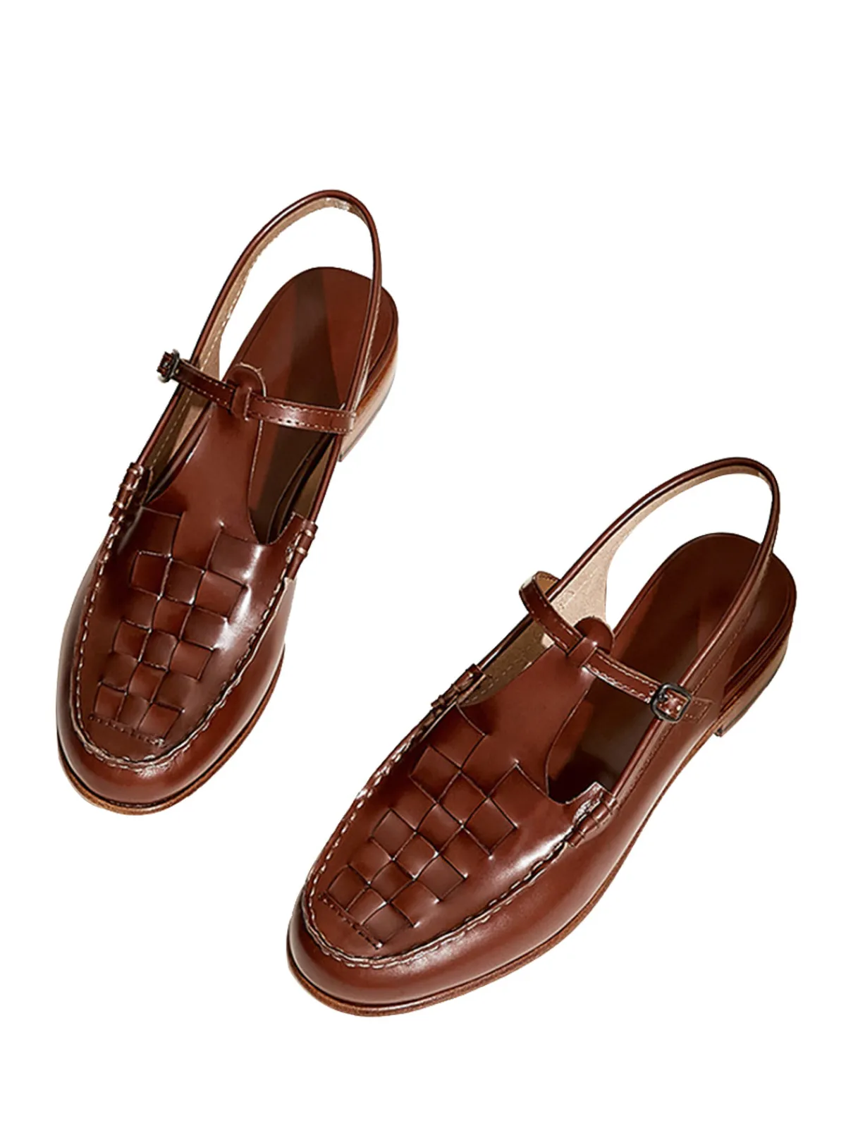 Hot Retro Stage Retro Handwoven Toe Roman Sandals
