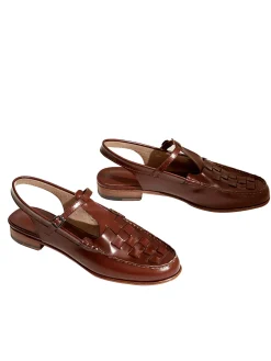 Hot Retro Stage Retro Handwoven Toe Roman Sandals