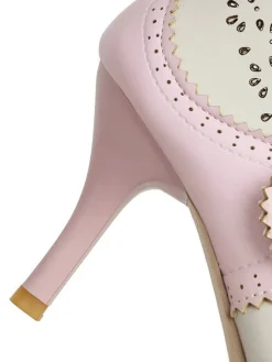 Discount Retro Stage Retro Hollow Out Ankle Strap High Heels Shoes