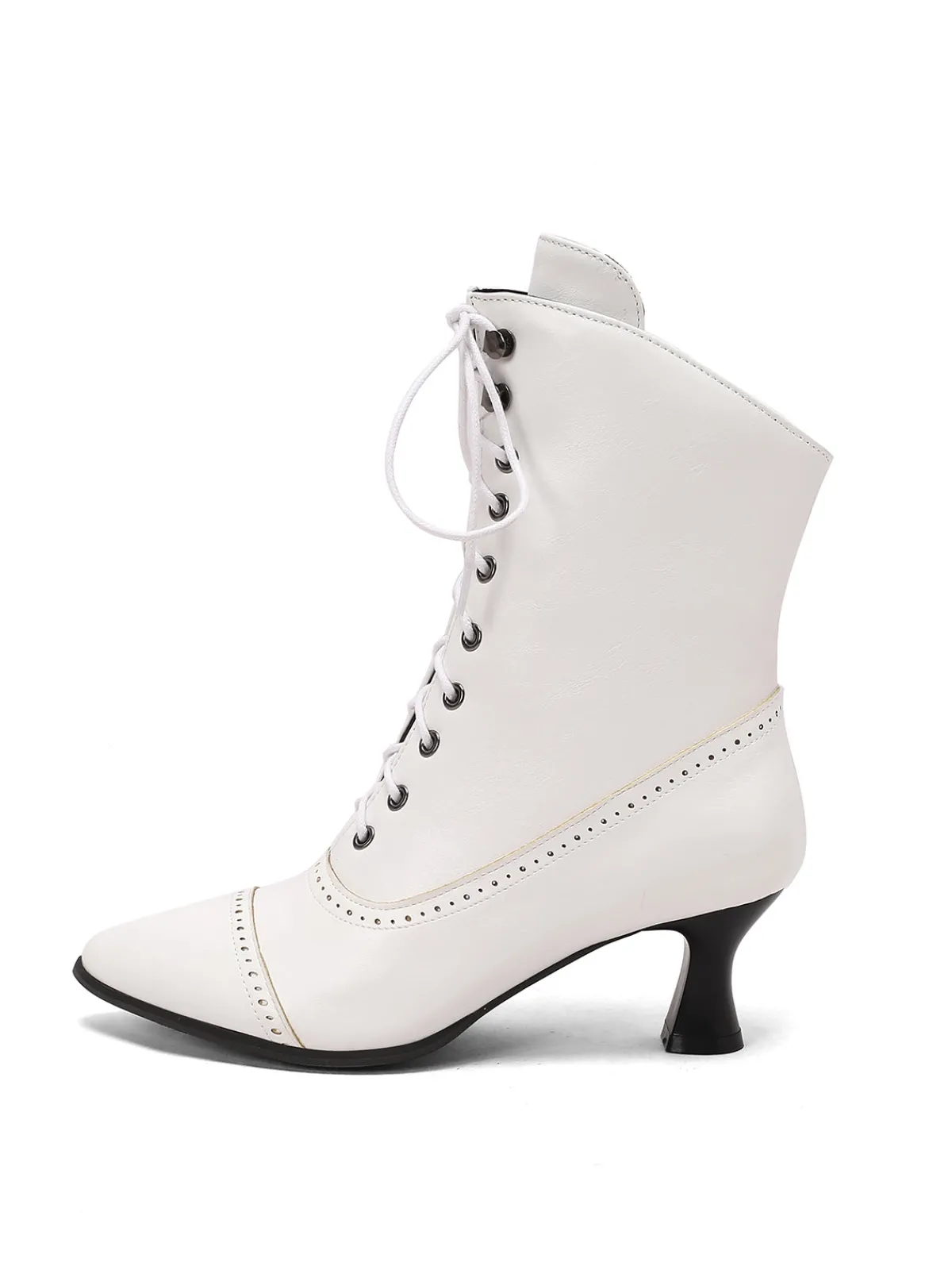 New Retro Stage Retro Leather High Heel Boots