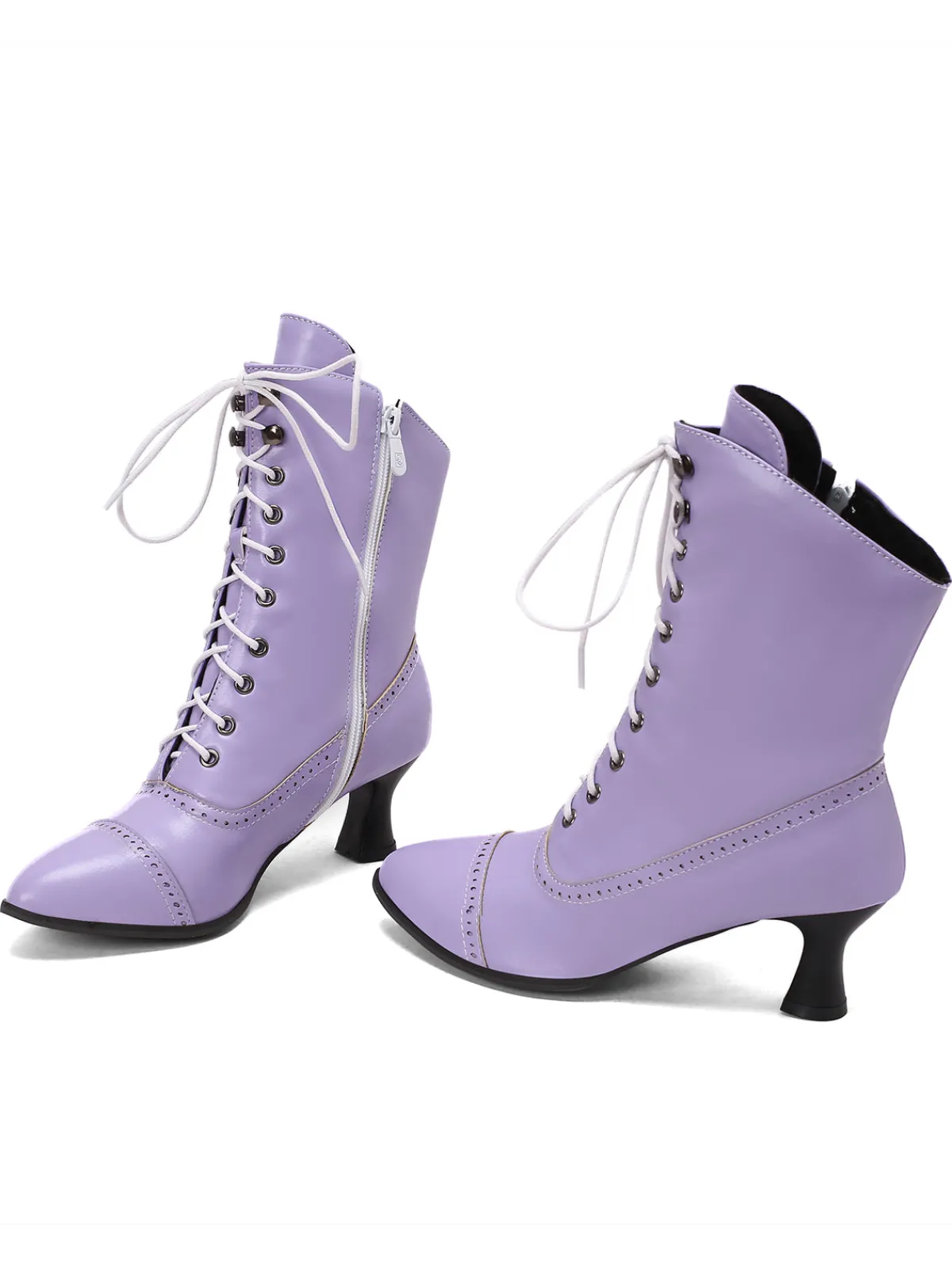 New Retro Stage Retro Leather High Heel Boots