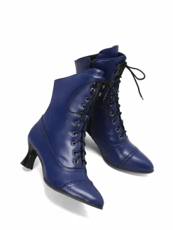 New Retro Stage Retro Leather High Heel Boots