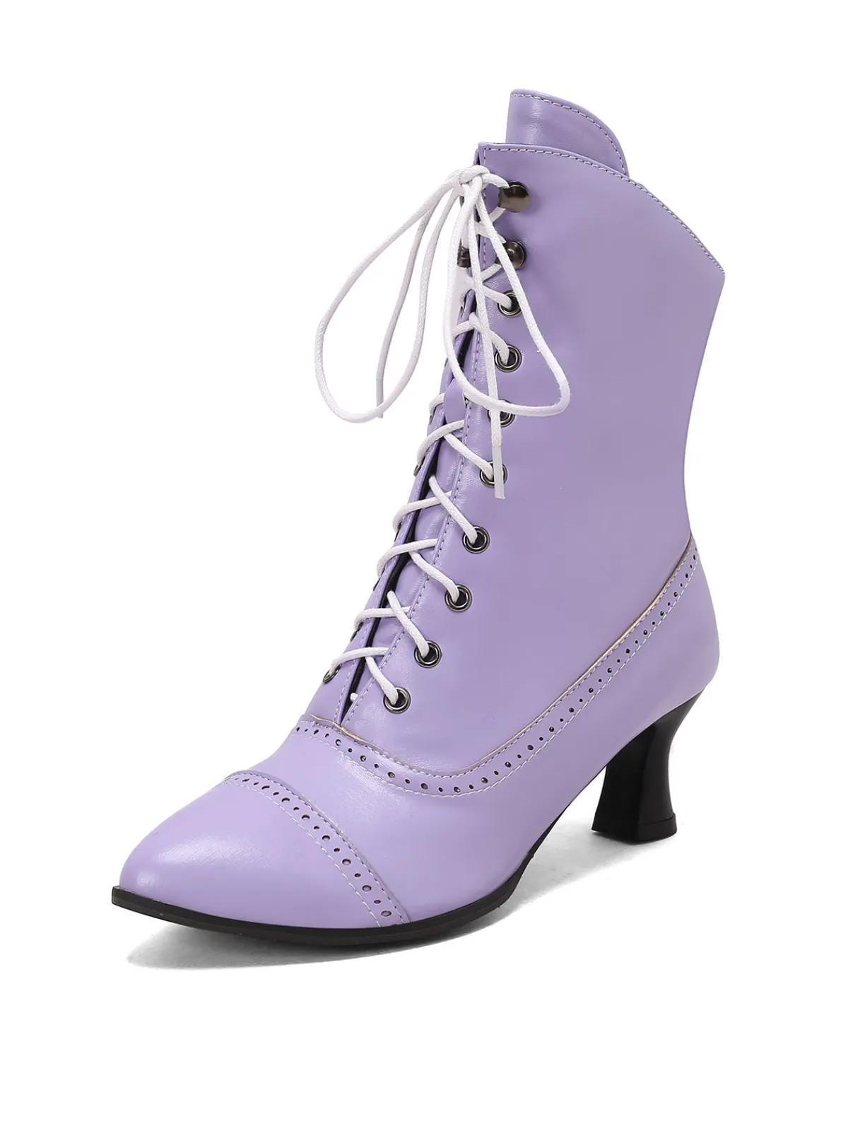 New Retro Stage Retro Leather High Heel Boots