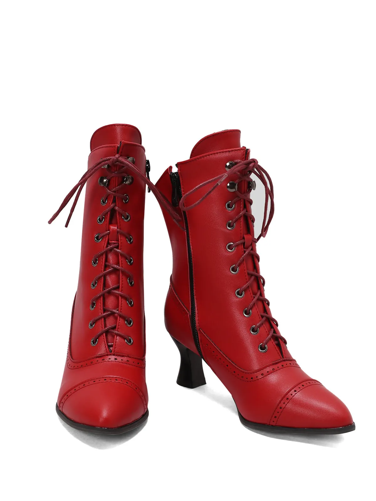 New Retro Stage Retro Leather High Heel Boots